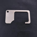 Portable Silver EDC Door Opener Keychain Key Chain Non Contact Stylus Elevator Button Contactless Tool Assistant