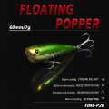 Bearking professional hot fishing lure, 5color for choose,popper 60mm 7.0g,hard bait pvc box, crank bait minnow