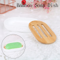 1pc Bamboo Soap Dish Wooden Soap Holder Wood Bathroom Soap Box Case Container Tray Rack Plate