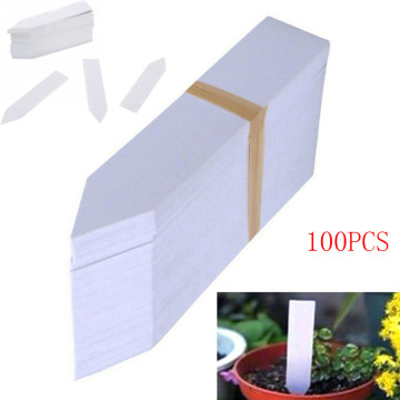 100 Pcs Plastic Plant Seed Labels Pot Marker Nursery Garden Stake Tags 10cm x2cm #0501