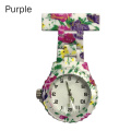 Colorful Silicone Round Dial Quartz Pocket Nurse Watch Quartz Brooch Doctor Nurse Hanging Watches LXH