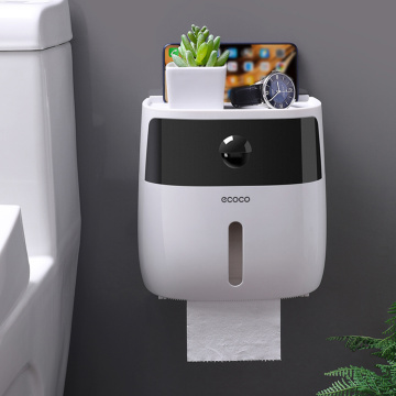 ECOCO Tissue Box Wall-Mounted Tissue Dispenser Bathroom Kitchen Paper Towel Holder with Drawer Bathroom Accessories Dropshipping