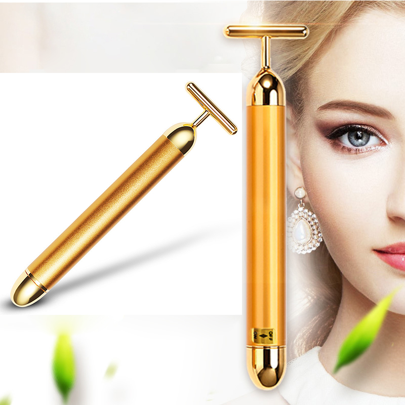 Slimming Face 24K Gold Vibration Energy Beauty Bar Electric Strick Facial Beauty Massage Stick Lift Skin Tightening Wrinkle Tool-4