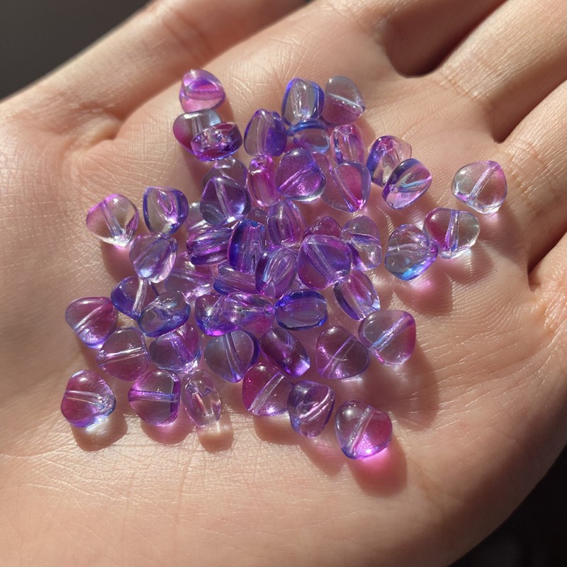 20pcs/lot 6mm Love Heart Shape Czech Glass Lampwork Crystal Spacer Beads for Needlework Jewelry Making Diy Earrings Bracelet