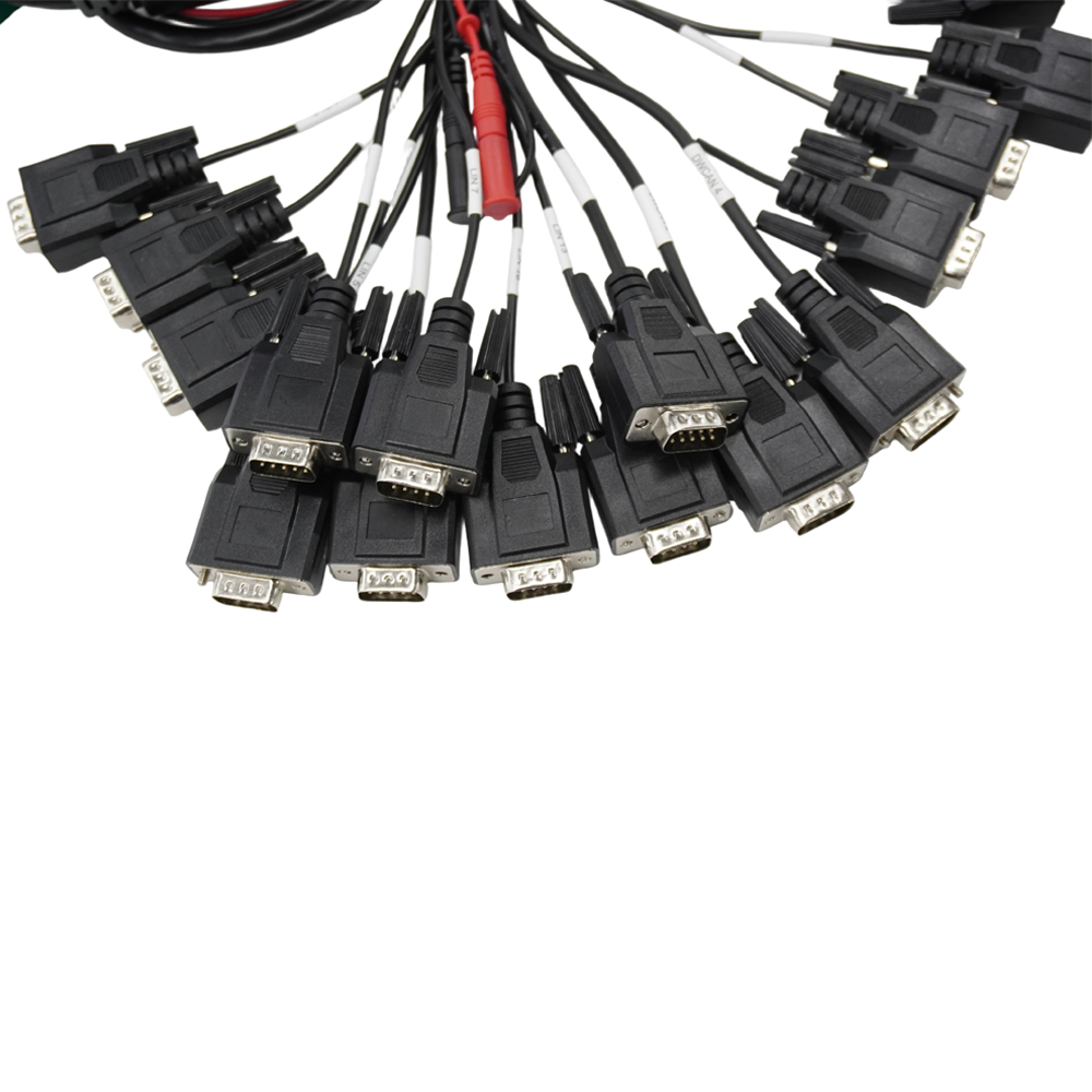 DB26P Male OBD Diagnostic Multi DB9 Breakout Harness