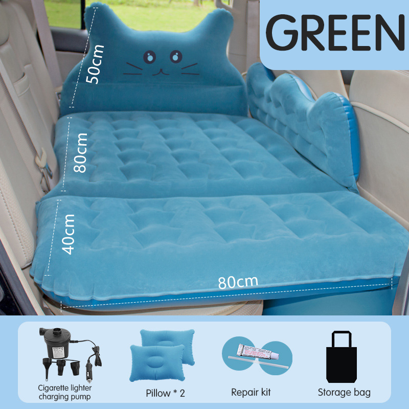 Car Air Inflatable Travel Mattress SUV Car Universal Bed Cute Back Seat Multifunctional Sofa Pillow Outdoor Camping Mat Cushion