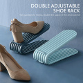 Multi Color Plastic Storage Shoe Rack Adjustable Durable Shoe Shelf Organizer Space Saving Double Layer Stand Shoe Holder Rack