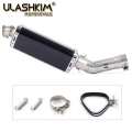 Motorcycle Full System Muffler Escape Exhaust Middle Link Pipe Accessories Slip On For Yamaha Fazer FZ8 FZ8N FZ800 2010 to 2015