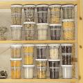 Spices Cans Glass For Telescopic Vacuum Adjustable Food Storage Containers Grain Storage Tank Kitchen Storage Glass Jar Dropship