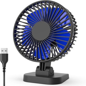 USB Desk Fan, Small but Mighty, Quiet Portable Fan for Desktop Office Table, 40° Adjustment for Better Cooling, 3 Speeds, Cord