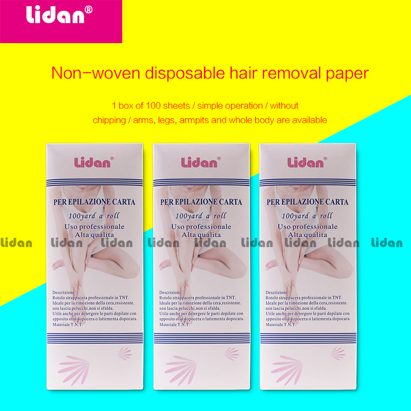 100pcs Removal Nonwoven Body Cloth Hair Remove Wax Paper Rolls Quality Epilator Wax Strip Removal Cloth Wax Paper Rolls