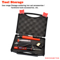 NEWACALOX 10" Mini Tool Box with Handle Compartment Storage Organizers Toolbox Hardware Tool Soldering Iron Accessories Toolcase