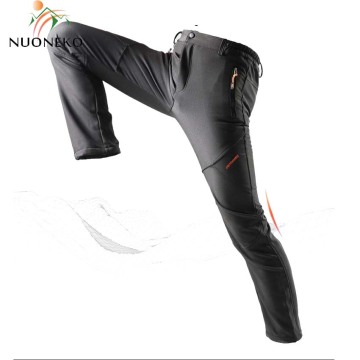 NUONEKO Winter Mens Outdoor Pants Elasticity Waterproof HikingTrousers Climbing Trekking Thick Warm Windproof Male Pants PM47