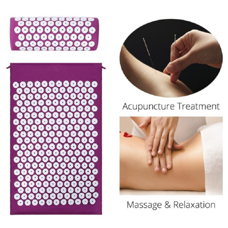 Mat Acupressur Massager Cushion Massage Yoga Mat Acupressure Relieve Stress Back Body Pain Spike Mat Lotus Acupuncture Massage