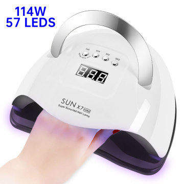 114W Nail Lamp UV LED Lamp Nail Dryer 57 PCS LEDS Lamp For Drying Nails LCD Display For Curing All Gel Polish Manicure Tools