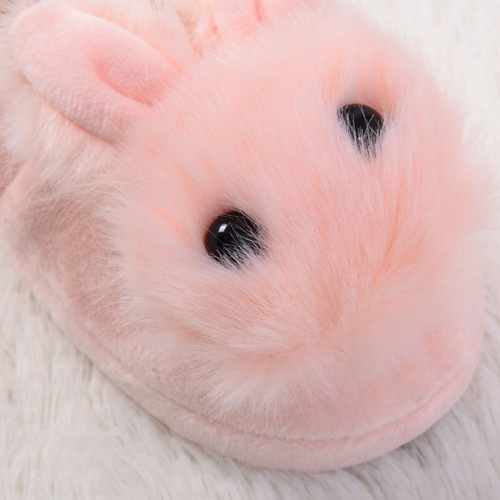 Children Boys Girls Baby Winter Slippers Shoes Cute Lovely Cartoon Rabbit Slipper Kids Indoor Fur Home Floor Shoes Warm Shoes