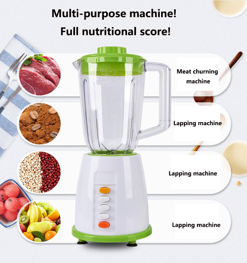 BPA FREE Household Blender Food Processor 2 Group Blade Juicers Liquidificador Smoothie Machine Egg Beater Meat Grinder