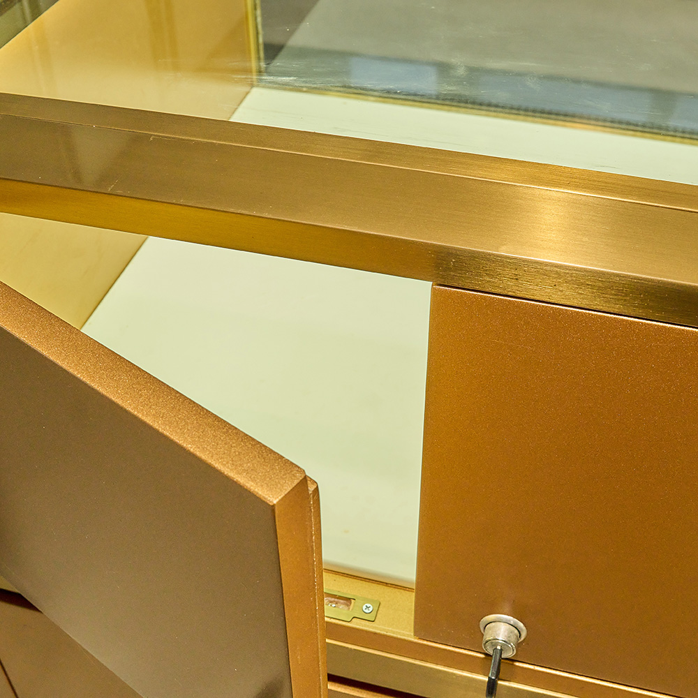 Gold Jewelry Display Cabinet