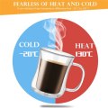 1pcs Double Wall Glass Cup Beer Coffee Heart Cups Heat Resistant Healthy Drink Mug Tea Mugs Transparent Drinkware Dropshipping