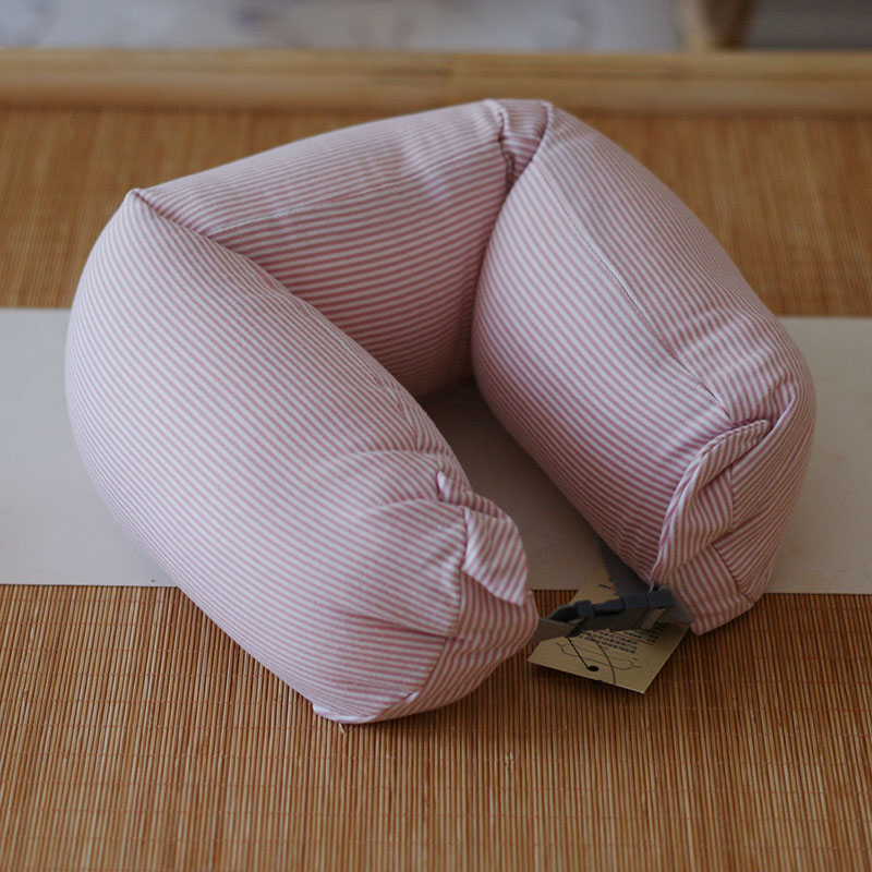 8 Style U Shape Neck Pillows Cotton Buckwheat Husk Cervical Protect Stripe Pillow Insomnia Healthcare Bedding Travel