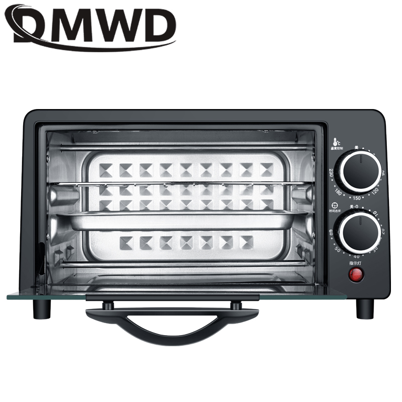 DMWD Household Electric Oven 12L Small Cake Baking Making Oven Multifunctional Desktop Pizza Bread Baking Machine Toaster EU US
