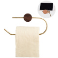 Creative Paper Roll Holder Home Bathroom Wooden Stand Metal Rack Household Toilet Roll Tissue Holder