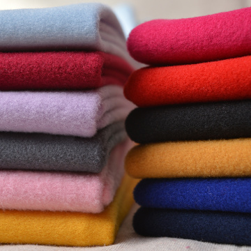 Single-side Sanded Wool-like Cashmere Woolen Padded Cloth Coat Clothing DIY Fabric Black White Blue Pink Sewing Solid Color