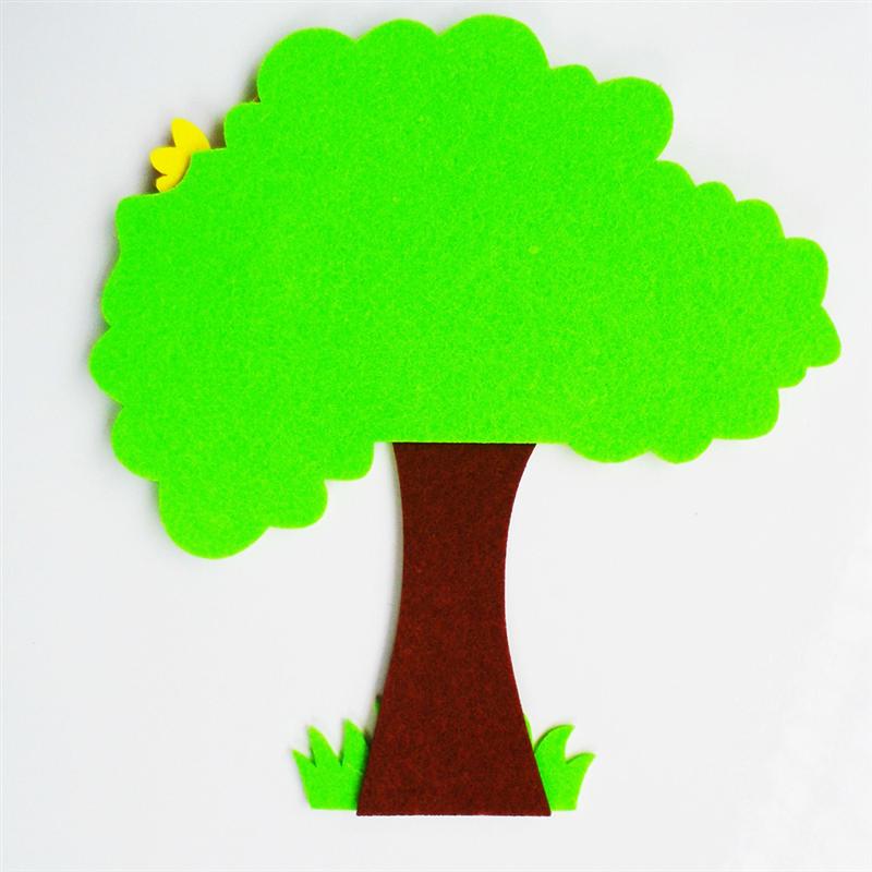 Felt Big Banyan Tree Wall Sticker Creative Cartoon Wall Decor for Kindergarten Children Room