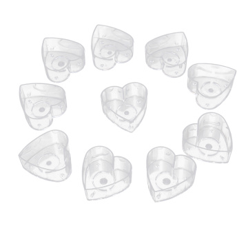 10 Pieces Heat-Resistant Clear Tea Light Container Cups Love Heart Candle Mold Handmade Wedding Decor Candles Craft Mold Tools