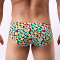 Men's Underwear Flower Leopard Print Ice Silk Breathable Men's Briefs Sexy and Comfortable Cuecas Underpants Men
