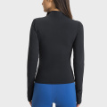Double-sided Nylon Zipper Womens Stretch Riding Base Layer