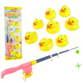 1set Magnetic Fishing Toys 8pcs Yellow Ducks With Fishing Rods Fishing Game Baby Water Play Bath Toys For Children Gift