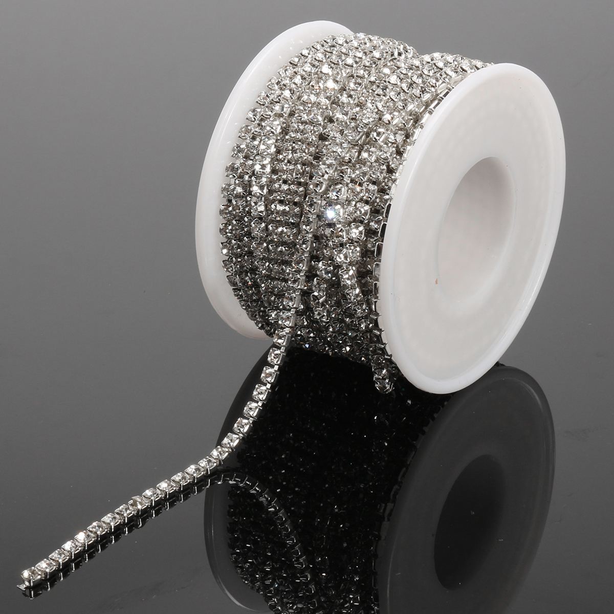 10M Wedding Bridal Rhinestone Chain Crystal Ribbon Sparkle Diamante Gem Trim