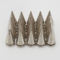 10PCS 10*20mm Alloy Silver Studs and Spikes For Clothes Punk Riveter For Leather Bullet Garment Accessory Tachuelas Para Ropa