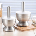 304 Stainless Steel Mortar And Pestle Spice Grinder Hand Garlic Spice Grinder Pharmacy Herbs Masher Bowl Cooking Tools