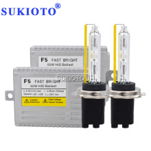 SUKIOTO Fast Bright AC 55W F5 HID Ballast Xenon Kit 5500K Xenon H1 H3 H7 H11 HB3 HB4 9012 D2H HID Car Headlight Bulb 55W HID Kit