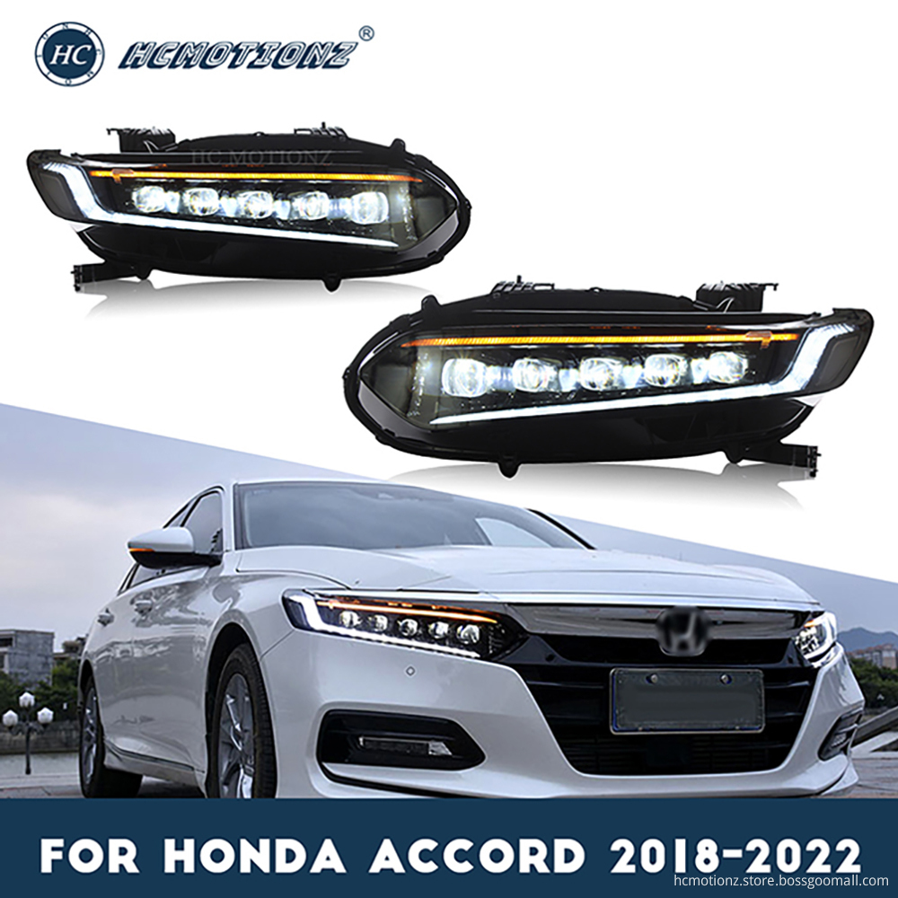 HCMOTIONZ 2018-2022 Honda Accord LED Head Lamp