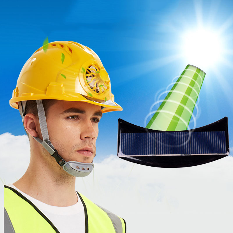 Solar Power Fan Helmet Outdoor Working Safety Hard Hat Construction Workplace ABS material Protective Cap Powered by Solar Panel