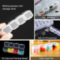 28 Grids Empty Nail Art Decoration Storage Case Box Nail Glitter Rhinestone Crystal Beads Accessories Container Nail Tool Clear