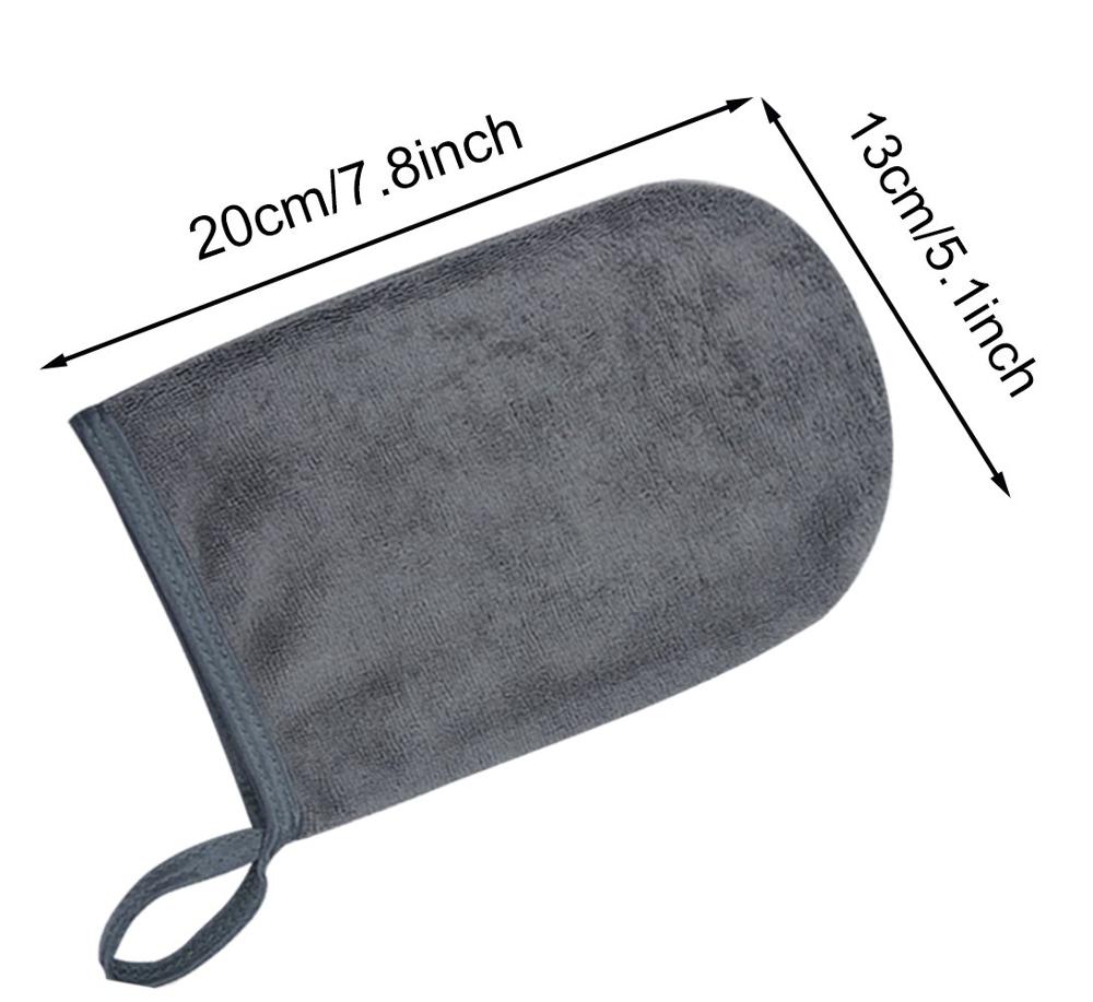 Microfiber Facial Make-up Remover Glove Facial cleansing with water only Removes Make-up and Impurities 13cm x 20cm 3 Piece Gray