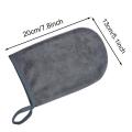 Microfiber Facial Make-up Remover Glove Facial cleansing with water only Removes Make-up and Impurities 13cm x 20cm 3 Piece Gray