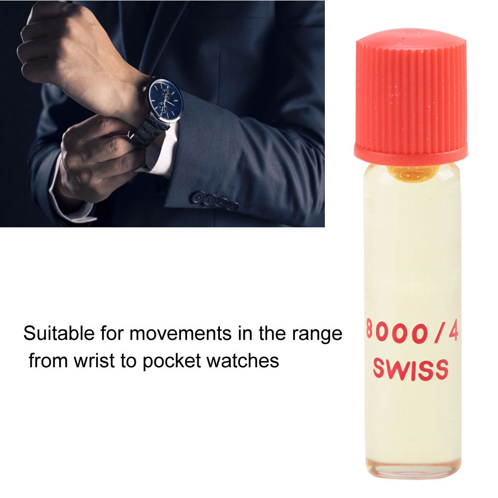 4pcs Professional Watch Oil Wristwatch Pocket Watch Maintenance Lubricant Oil 8000/4 Watch Repair Parts Tool for Watchmakers