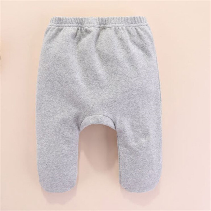 Newborn Baby Footed Pants 100%Cotton Baby Boy Pants Solid Baby Girls Pants Unisex Bottom PP Pants Infant Long Trousers 2020 New