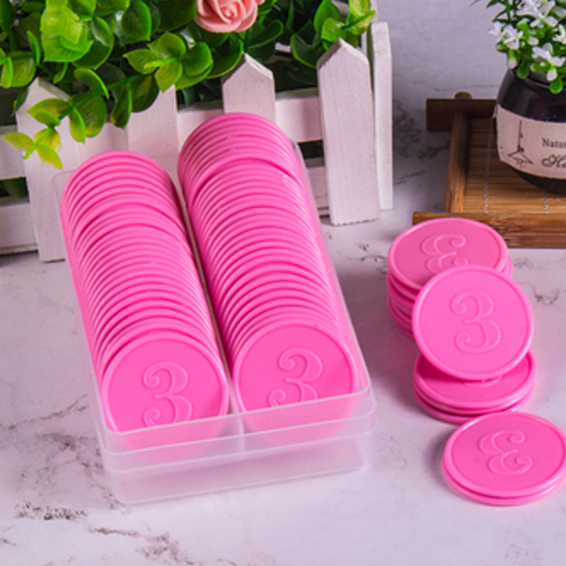 10pcs/lot Plastic Poker Chip for Gaming Tokens Plastic Coins Family Club Board Games Toy Creative Gift For Children