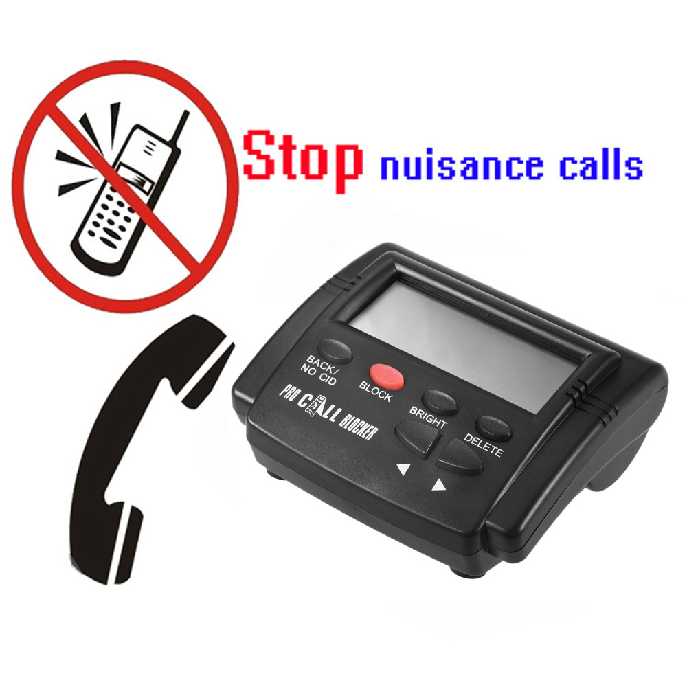 Caller ID Box Call Blocker Stop Nuisance Calls Devices Call ID LCD Screen Display 1500 Numbers Capacity Stoping All Cold Calls