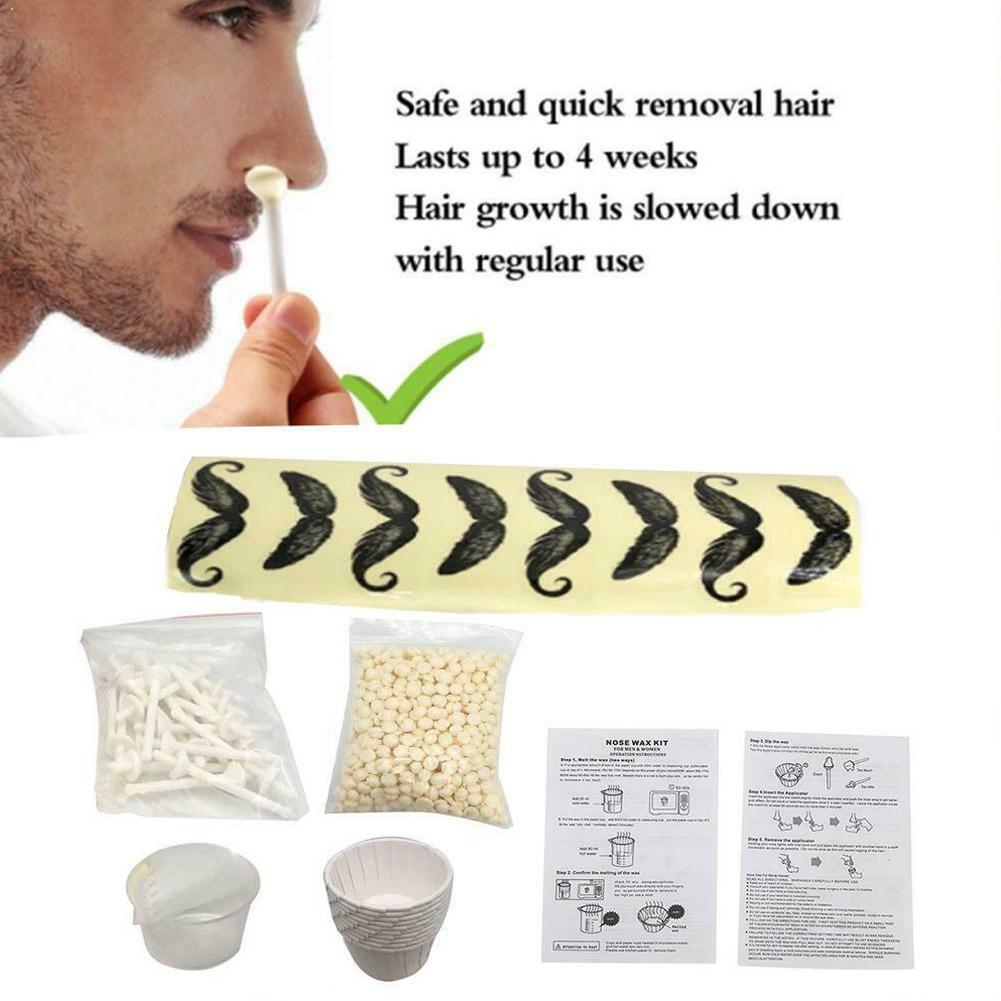 Essentials Nose Ear Hair Removal Unisex Wax Kit Painless Nasal Mens Stick Beans Nostril Wax Easy Removal Waxing E5G8