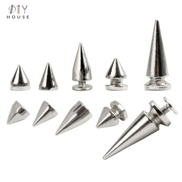 10-30Sets Metal Punk Sharp Warhead Screw Rivets Studs DIY Crafts Leather Belt Watchband Head Rivets Spikes Decor Nail Buckles