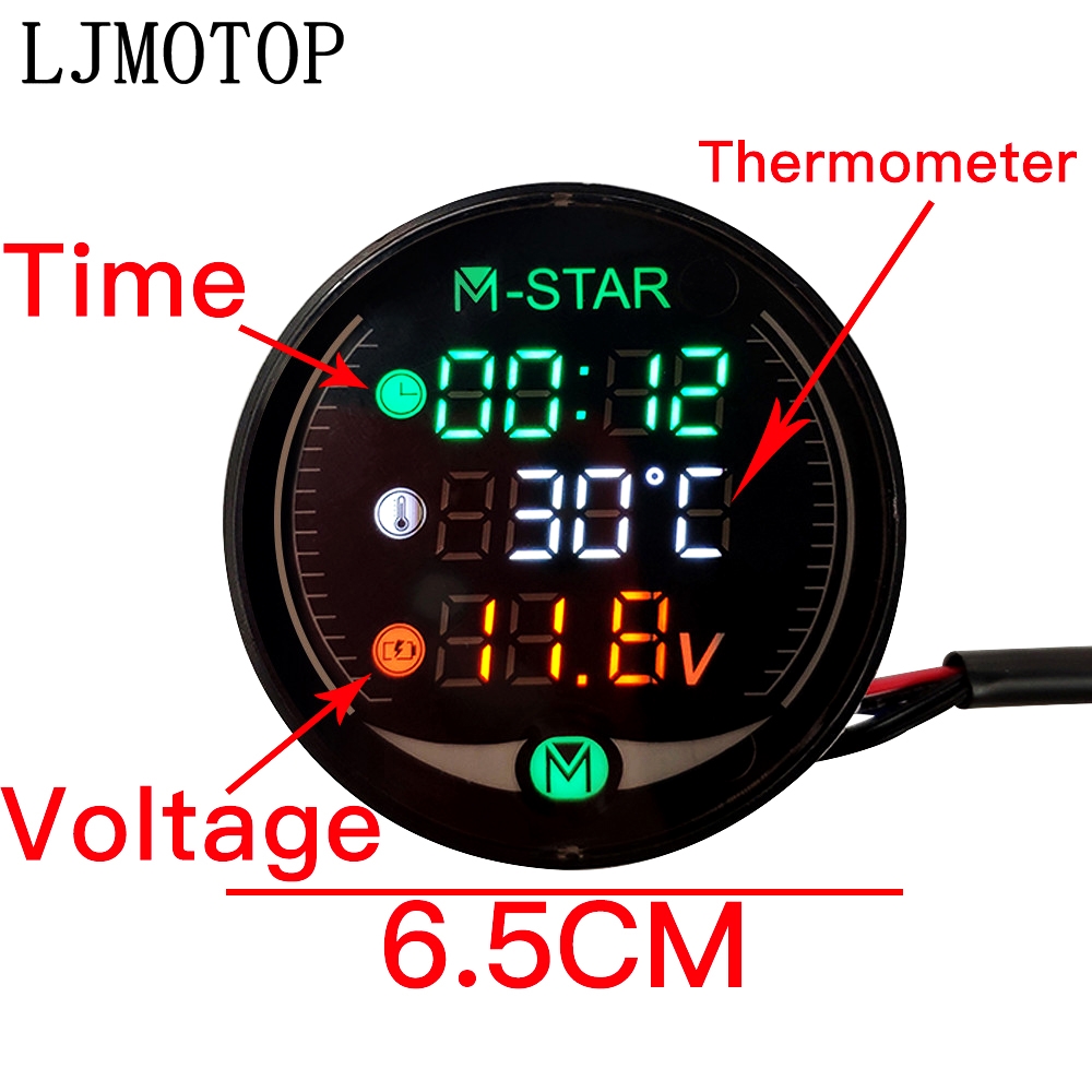 Night Vision Motorcycle Meter Time Temperature Voltage Table For YAMAHA FZ1 FAZER XMAX 300 IRON MAX R6S CANADA VERSION WR250F