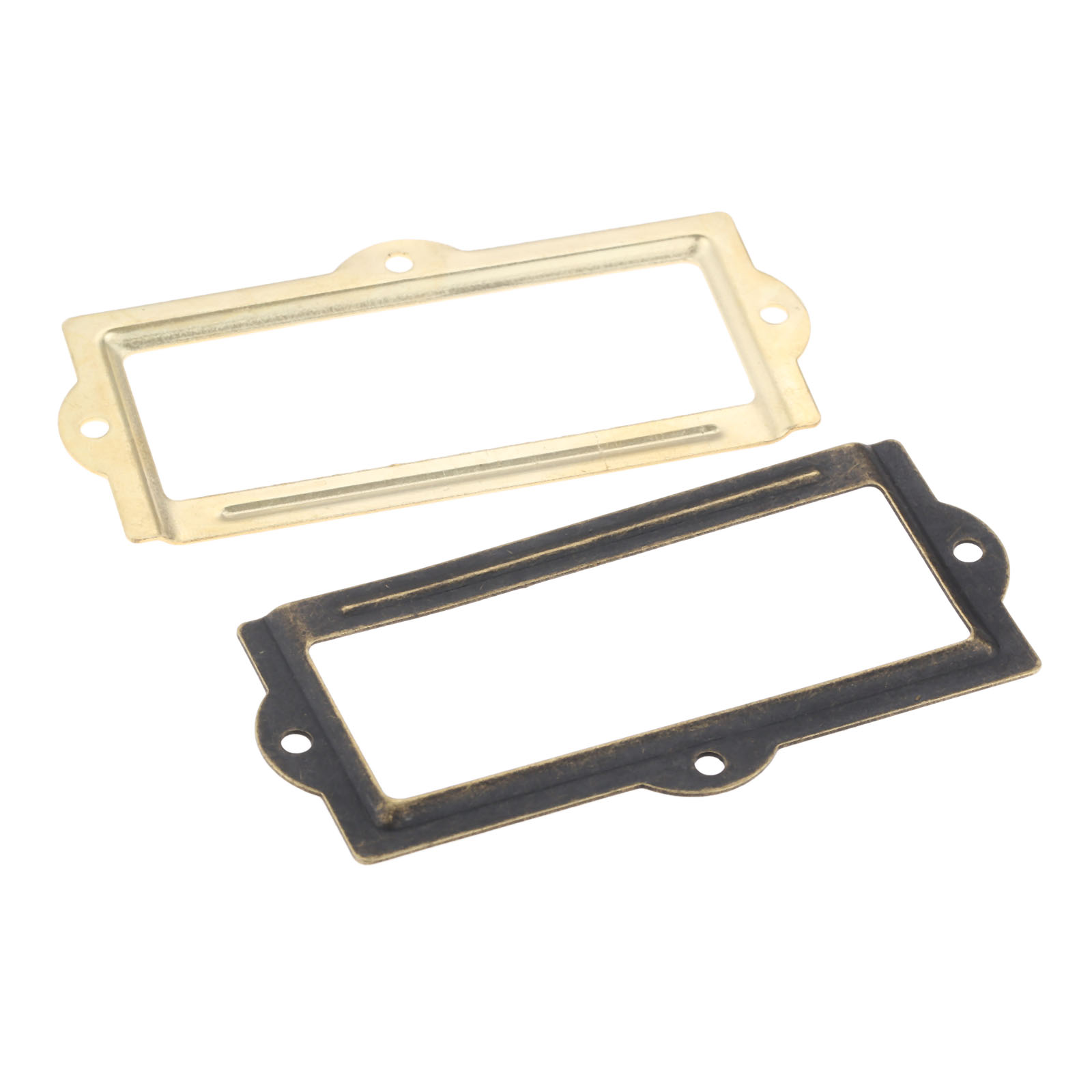 2 Pcs Label Pull Frame Handle File Name Card Holder for Furniture Cabinet Drawer Box Case Label Tag Frames Cabinet Pulls 90*42mm
