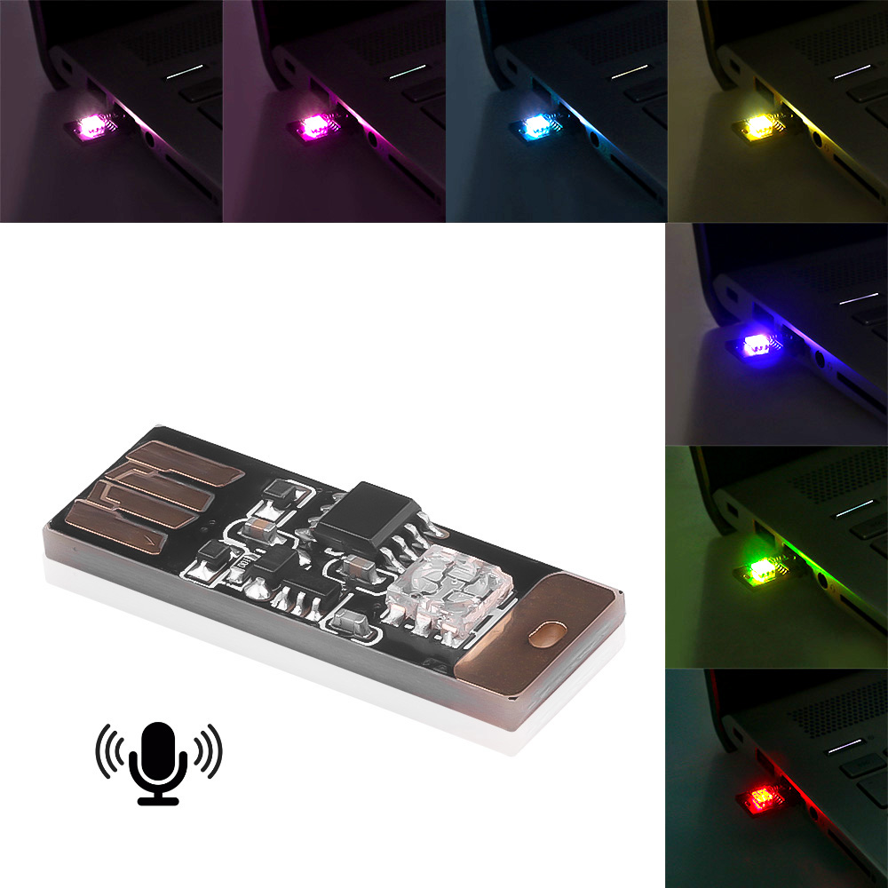 LED Atmosphere With USB Plug Light Car-styling Touch and Sound Control RGB Music Rhythm Light Decorative Lamp